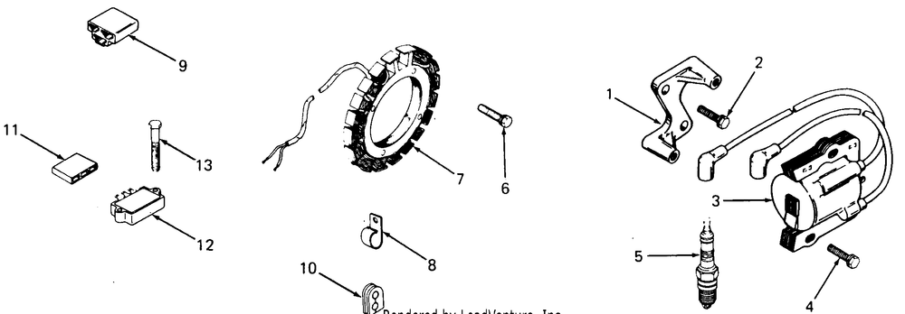 Ignition (Model 1872) Diagram and Parts List for 1872 2072-756300-799999-147730100-148720100-148730100-149720100-149730100 Cub Cadet Lawn Tractor